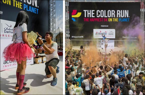 Love at the finish line! The Color Run™ celebrates marriage and milestones in Abu Dhabi