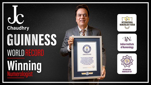 JC Chaudhry achieves the First Guinness World Record on Numerology, first of 2022