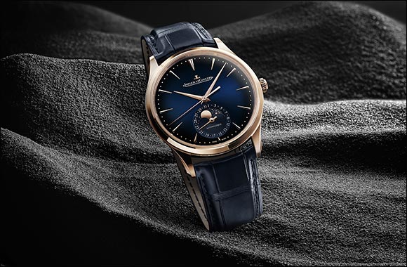 Jaeger-Lecoultre Presents the Master Ultra Thin Moon in Pink Gold with a Gradient Blue Dial