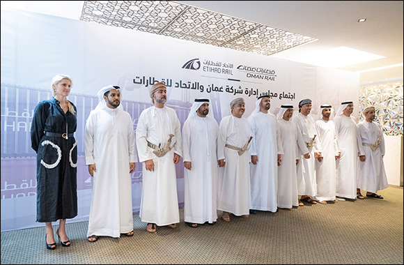 Theyab bin Mohamed bin Zayed attends Oman and Etihad Rail Company Board Meeting in Muscat