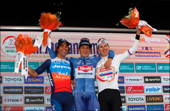 Pogačar takes podium at Milano-Sanremo in exciting finale