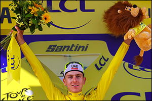 Pogačar takes yellow jersey in Bologna