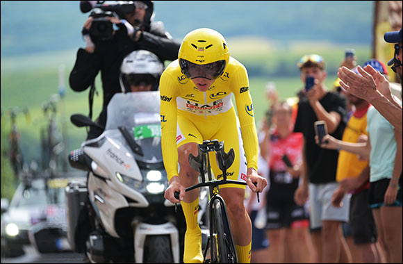 Pogačar retains yellow after 2nd place in time trial