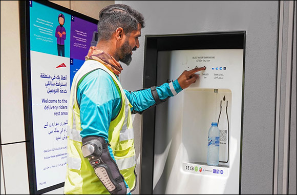 RTA, MAF Install Air-to-Water Dispensers at Delivery Riders' Rest Areas