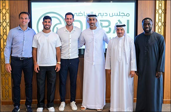 Dubai Sports Council hosts footballers Marco Asencio and Bakary Sagna along with tennis player Ross Hutchins