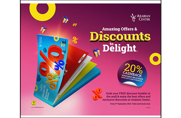 Arabian Center launches an exclusive Discount Booklet: Exciting Offers and Cashback Rewards unlocked!