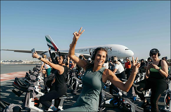 DXB and CRANK take fitness to new heights with high-energy runway ride