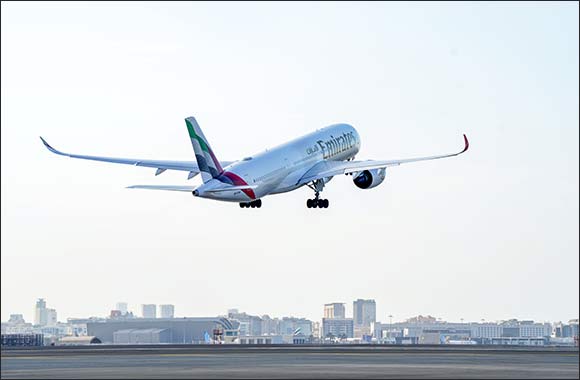 The Emirates A350 officially takes flight to its first destination, Edinburgh