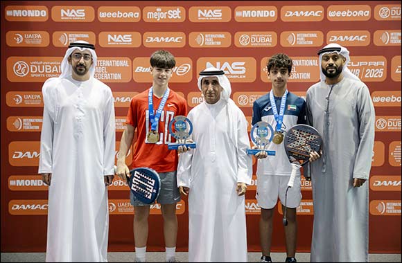 Saeed bin Maktoum crowns junior Padel champions at Nad Al Sheba Sports Tournament