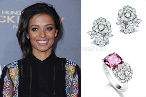 Meta Golding shines in Piaget at “The Hunger Games: Mockingjay Part 2” premiere