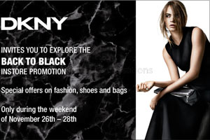 DKNY - Back to Black products on promotion November 26th - 28th
