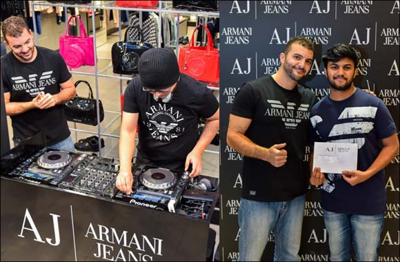 Aspiring DJ's hosted a live radio show in the Armani Jeans boutique last week