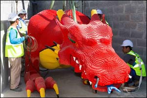 The Red Dragon moves into its new home at LEGOLAND® Dubai!