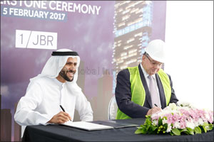 Dubai Properties' iconic tower development 1/JBR on track for Q4 2019 completion