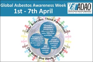 The Asbestos Disease Awareness Organization (ADAO) Launches the 13th Annual "Global Asbestos Awareness Week” April 1-7, 2017