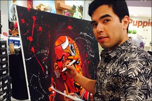 New York-Based Urban Artist creates masterpiece at Shoeciti in Dubai