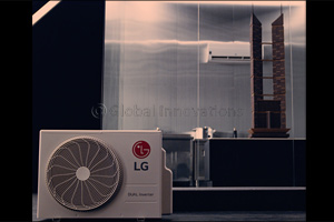 LG DUALCOOL Air Conditioner Builds a Tower of Chocolate