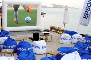 Epson powers big screen experience at Breeze Beach Grill