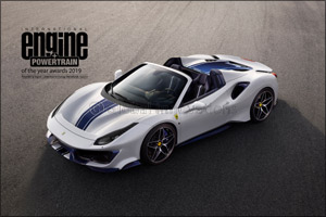 Ferrari's V8 takes its fourth consecutive  International Engine & Powertrain of the Year award
