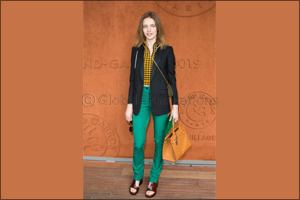 Natalia Vodianova wears RL50 Bag