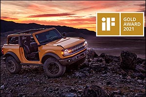 All-New Ford Bronco Earns Prestigious iF Design Gold Award 2021; Jury Says Pragmatic, Emotional Design ‘Redefines The Lifestyle SUV'