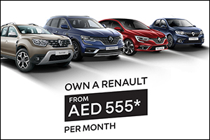 Own a Brand-New Renault from Arabian Automobiles from only AED 555 per month