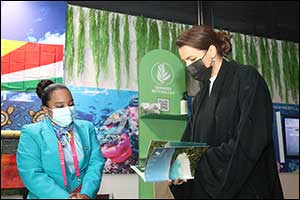 Minister of Climate Change and Environment Tours Seychelles Pavilion at Expo 2020 Dubai