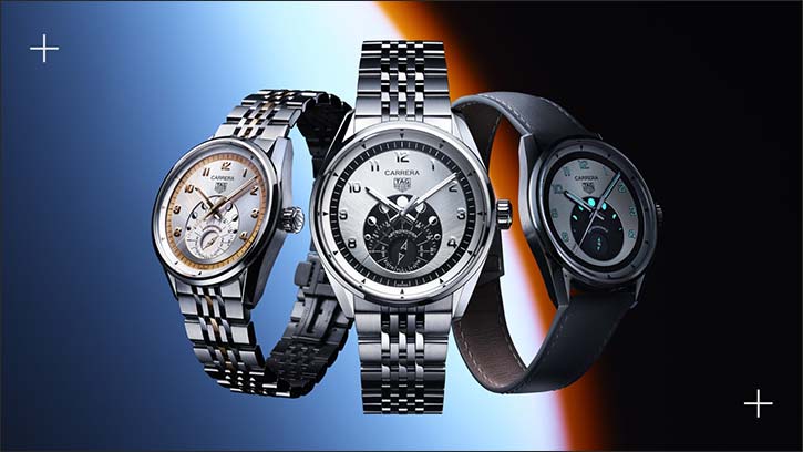 Tag heuer tackles avant-garde horizons, from carbon revolutions to lunar rhythms
