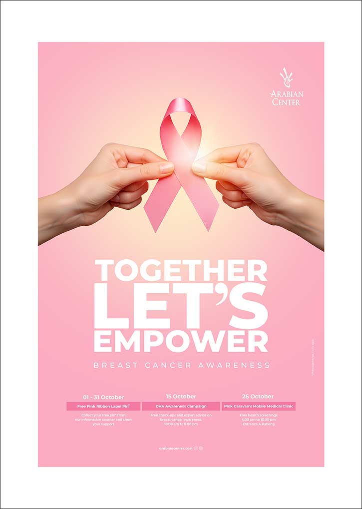 Arabian Center unites for breast cancer awareness month with “Together Let's Empower” campaign