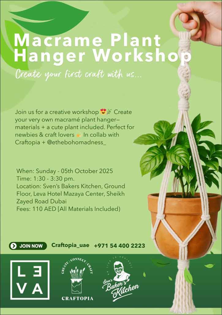 Get Crafty at LEVA Hotels: Macramé Plant Hanger Workshop