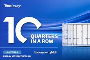 Trina Storage Recognized as BloombergNEF Tier 1 Energy Storage Supplier for Tenth Consecutive Quarter in Q2 2026
