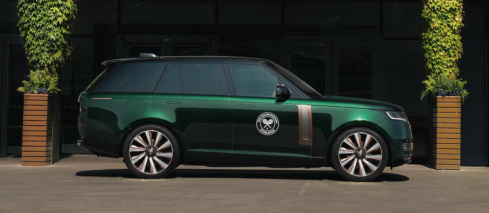 Range rover continues as the official vehicle partner of the championships, wimbledon