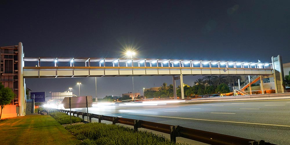 RTA Upgrades Pedestrian Bridge Lighting at 30 Key Locations across Dubai
