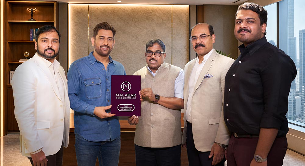 MS Dhoni Joins Malabar Gold & Diamonds as Brand Ambassador, Strengthening the Responsible Jeweller Promise.