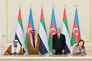 Tahnoon bin Zayed and President of Azerbaijan witness Masdar agreement to explore new renewable energy projects and round-the-clock power opportunities