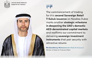 UAE Ministry of Finance Lists Second Sovereign Retail T-Sukuk on Nasdaq Dubai as Secondary Trading Opens