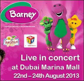 Listings: Barney and Friends coming to Dubai Marina Mall