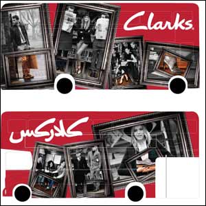 “Iconic Clarks Double Decker Bus on the streets of Dubai”