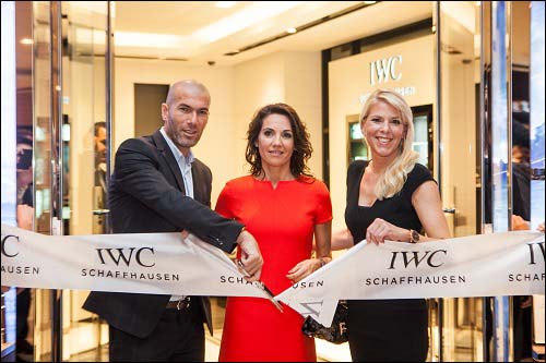 IWC Schaffhausen and friend of the brand Zinédine Zidane celebrate IWC's New Boutique at the Galleria in Abu Dhabi
