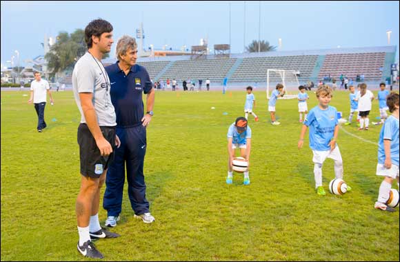 Manchester City FC manager visits young players in UAE