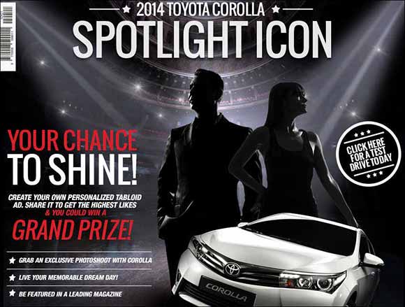 ‘Step into the Spotlight' with Corolla and make your dreams come true