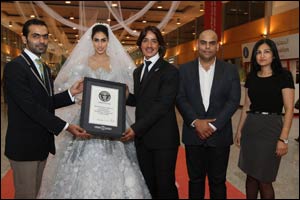 Longest bridal veil makes it to record books