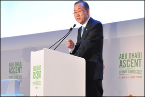 His Highness Sheikh Abdullah and UN Secretary General Ban Ki-moon Open High Level Climate Talks in Abu Dhabi