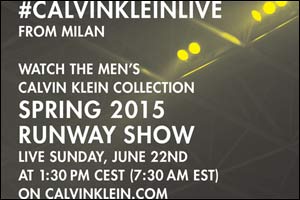 Calvin Klein Collection to live Stream The Men's Spring 2015 Runway Show