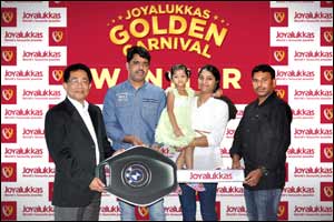 Joyalukkas presented BMW 3 series to ‘Joyalukkas Golden Carnival' promotion winner.