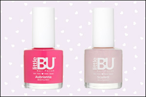 Little Bu® NEW vibrant shades Aubrianna and Scarlett! Paint on, peel off natural nail polish