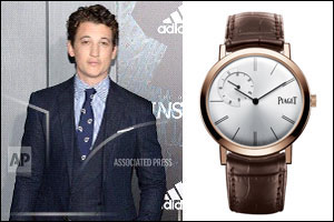 Miles Teller wears Piaget for the New York premiere of “Insurgent”